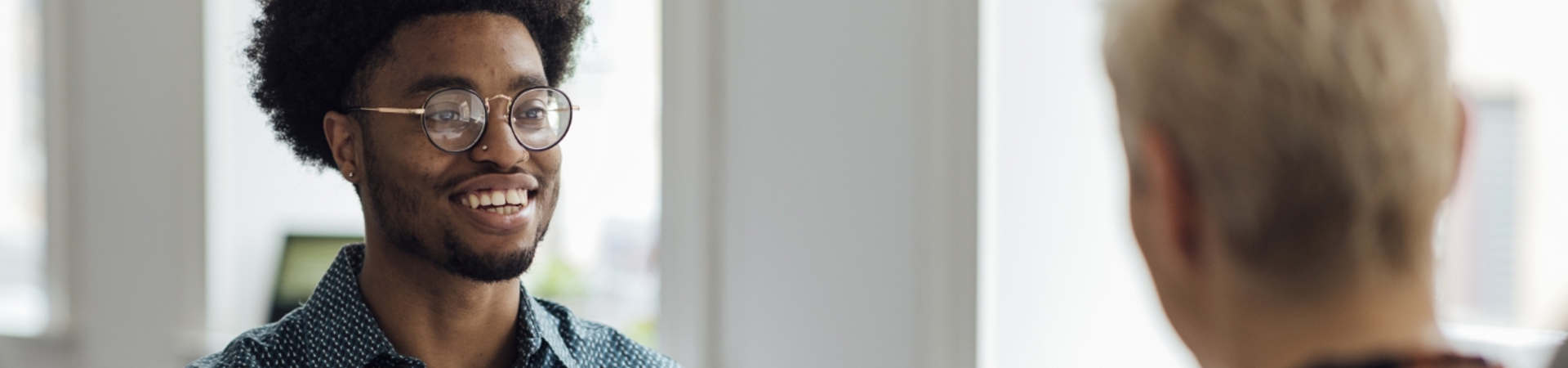 Man and woman having a dicussion